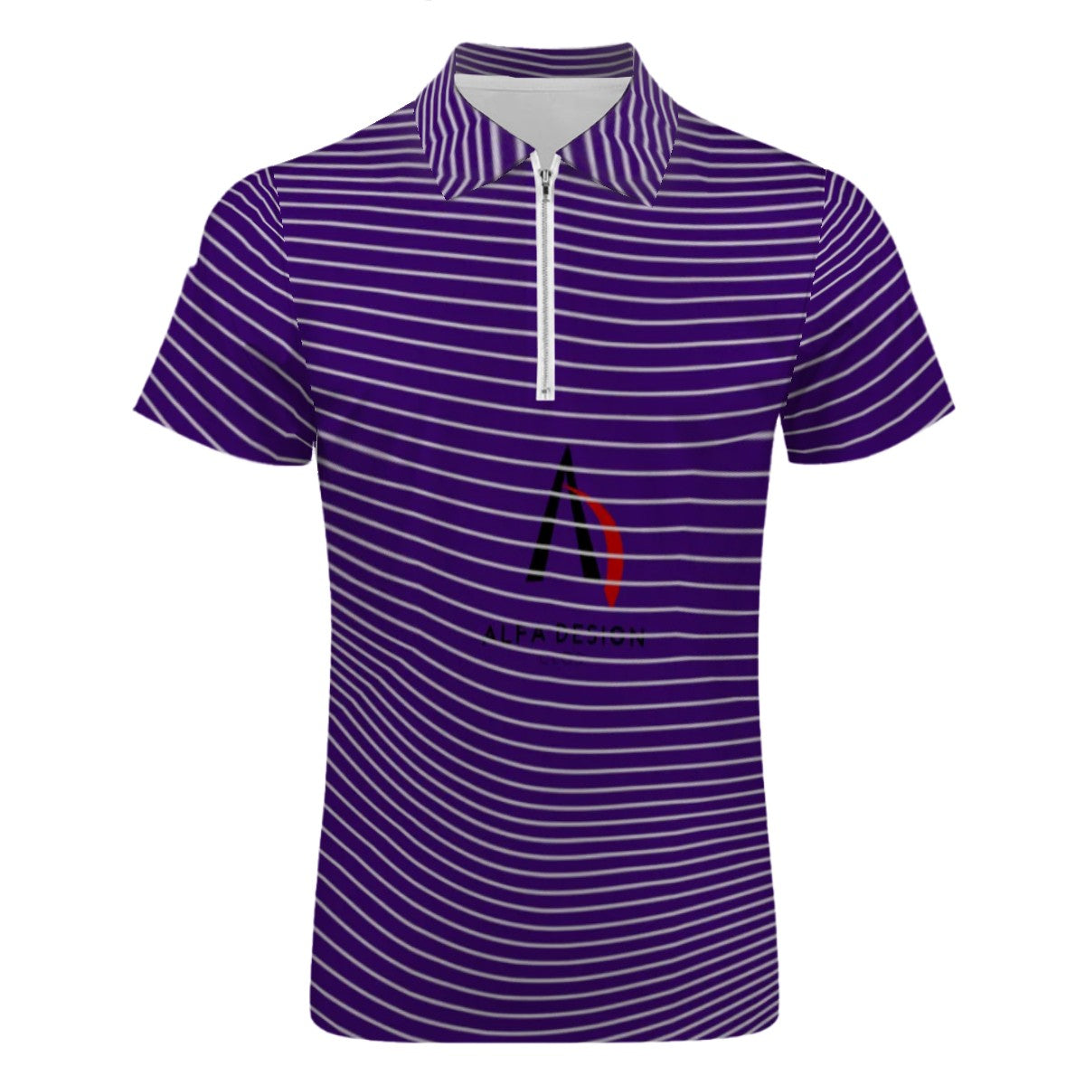 Zip Polo Shirts for Men Slim Fit