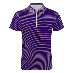 Zip Polo Shirts for Men Slim Fit