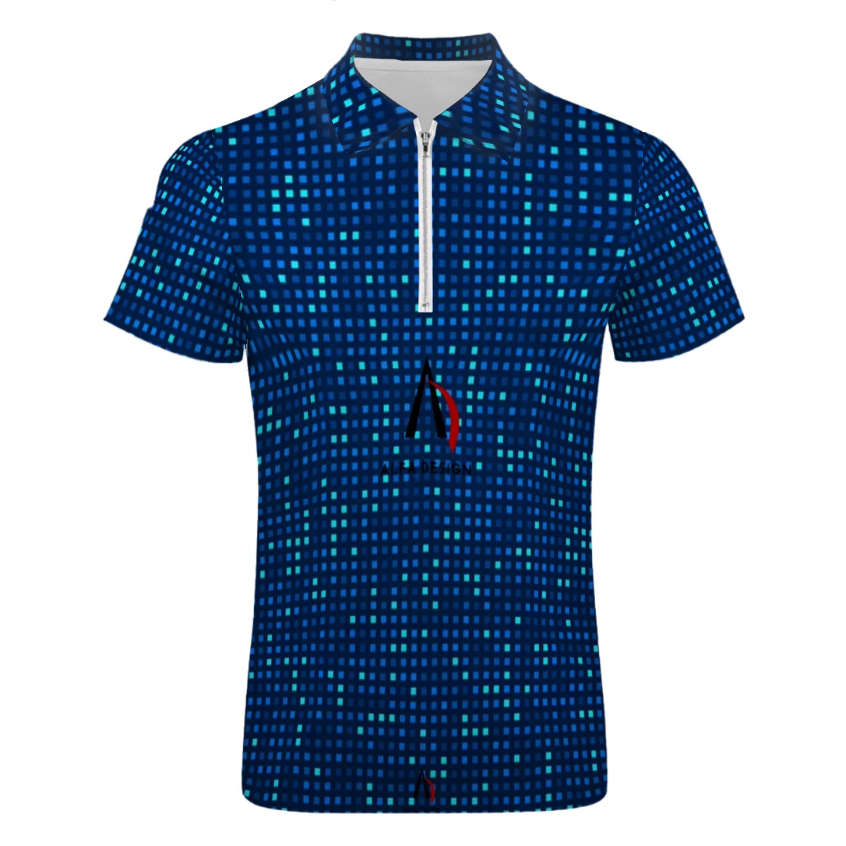 Zip Polo Shirts for Men Slim Fit ALFA    K  32 ALFA   Z   22  ALFA   719