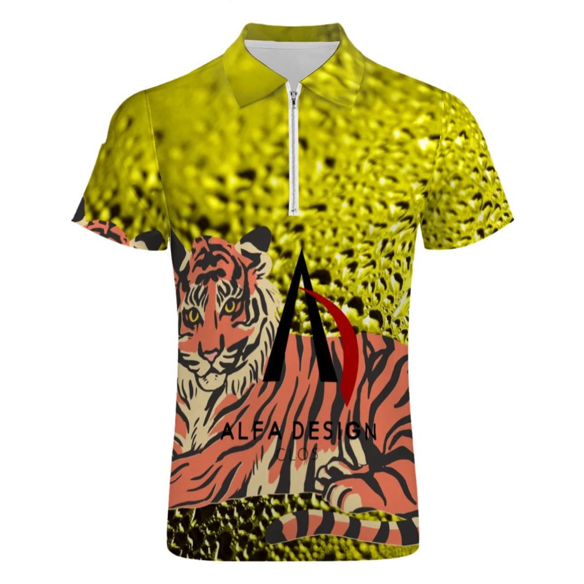 Zip Polo Shirts for Men Slim Fit ALFA   719