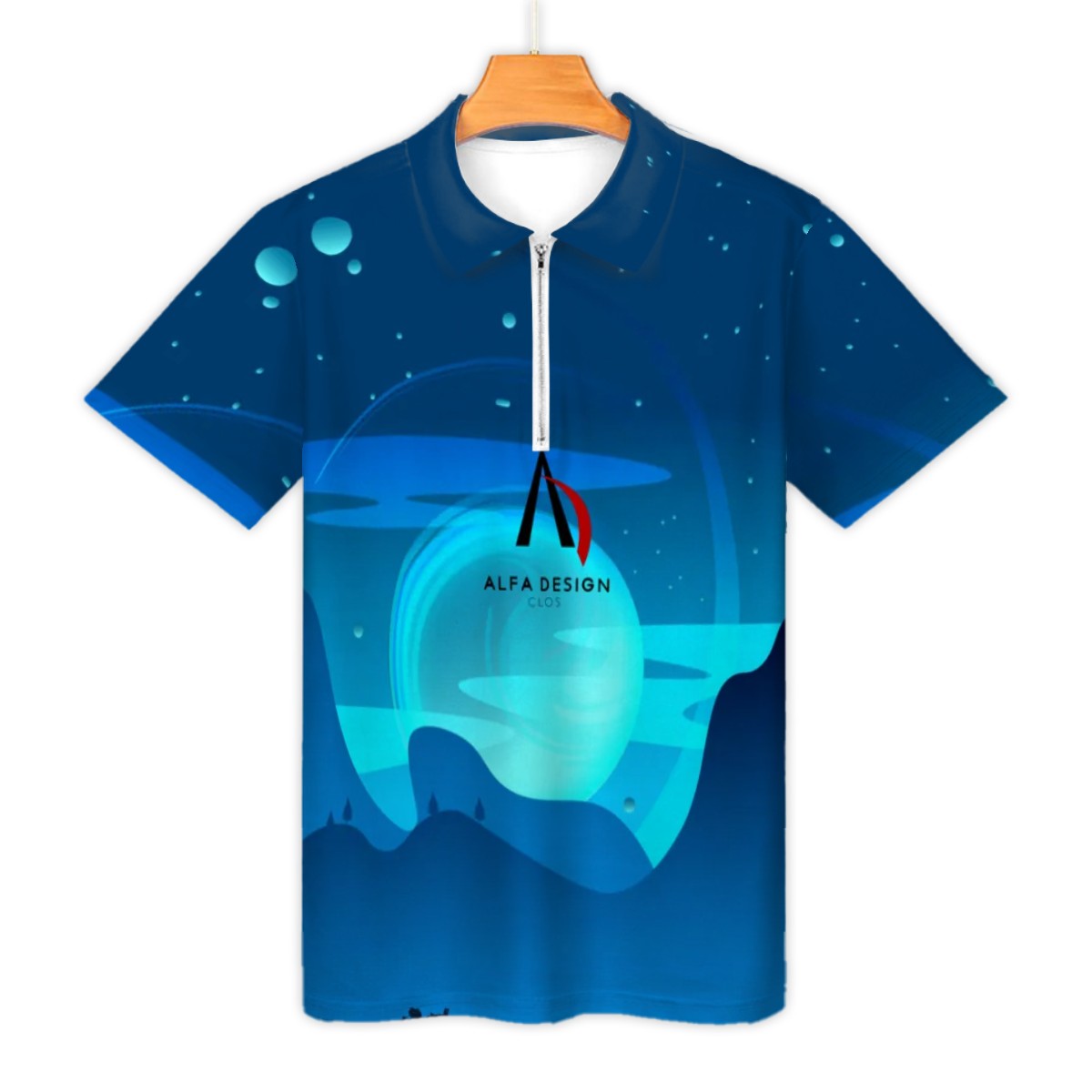 Zip Polo Shirts for Men Slim Fit ALFA   Z   22  ALFA   719