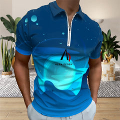 Zip Polo Shirts for Men Slim Fit ALFA   Z   22  ALFA   719