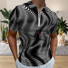Zip Polo Shirts for Men Slim Fit ALFA     K 72 ALFA    K  32 ALFA   Z   22  ALFA   719