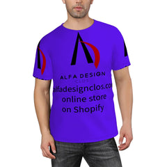 Men's ShortSleeve TShirt Customized Services ALFA  DESIGNCLOS.COM LOGO