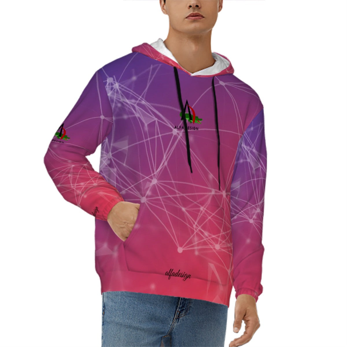 Mens Hoodie with Pockets Customized Services ALFA  V V15 ALFA   V V27