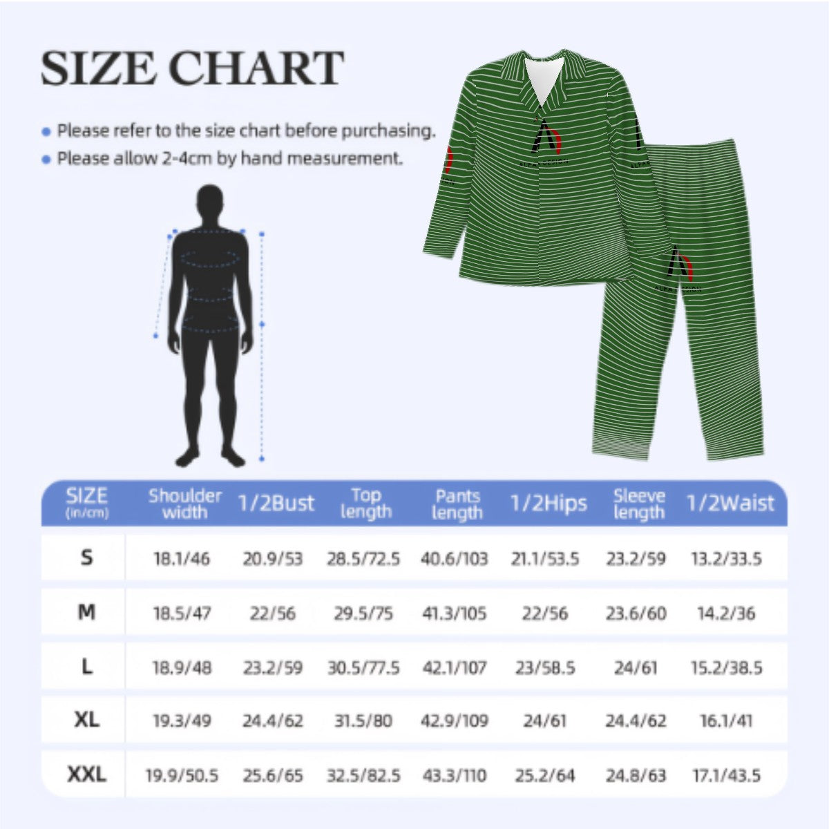 Long Sleeved Pajamas for Men Set