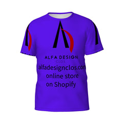 Men's ShortSleeve TShirt Customized Services ALFA  DESIGNCLOS.COM LOGO