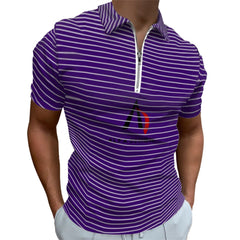 Zip Polo Shirts for Men Slim Fit