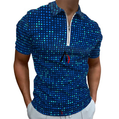 Zip Polo Shirts for Men Slim Fit ALFA    K  32 ALFA   Z   22  ALFA   719