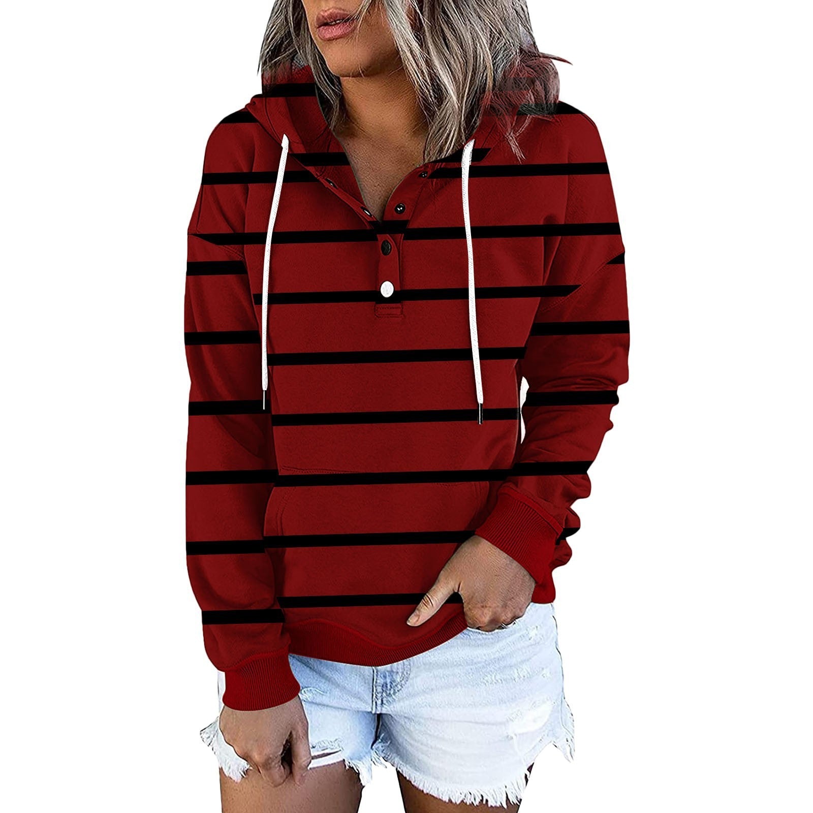 Hot Sale Long-sleeved Autumn Striped Ladies Thin Sweater