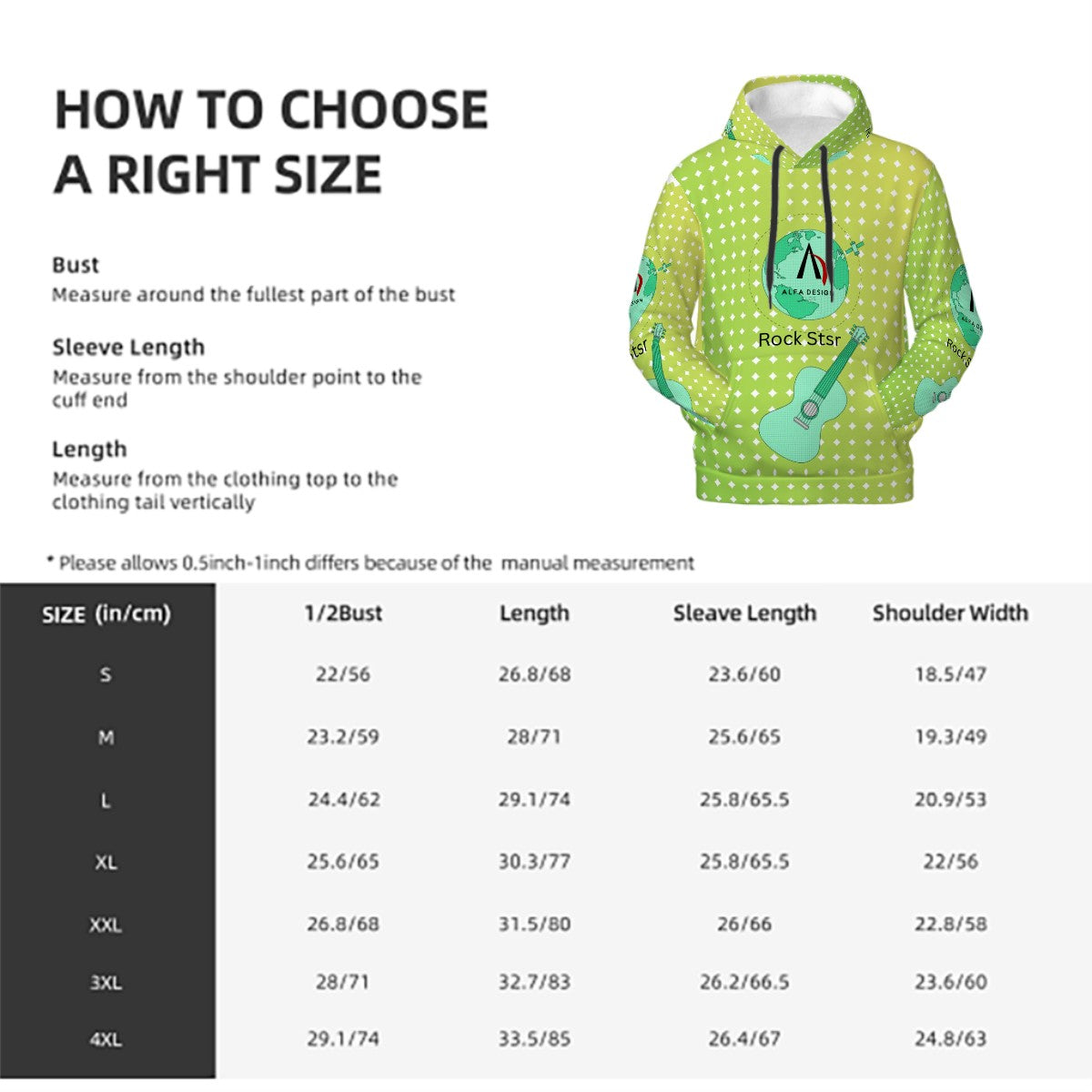 Mens Hoodie with Pockets Customized Services ALFA   99991 ALFA ROCK STAR ALFA   I0002 ALFA ROCK STAR  2