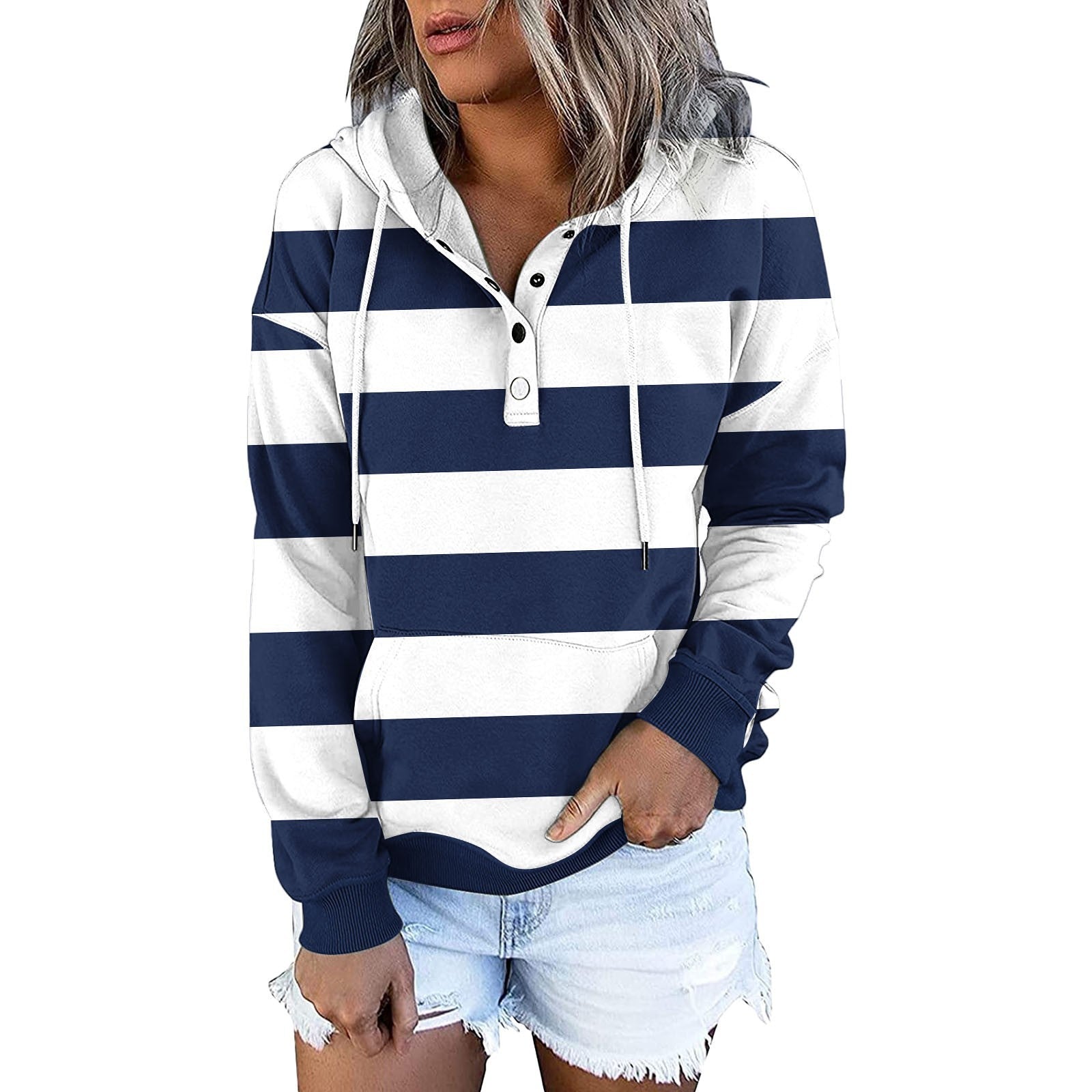 Hot Sale Long-sleeved Autumn Striped Ladies Thin Sweater