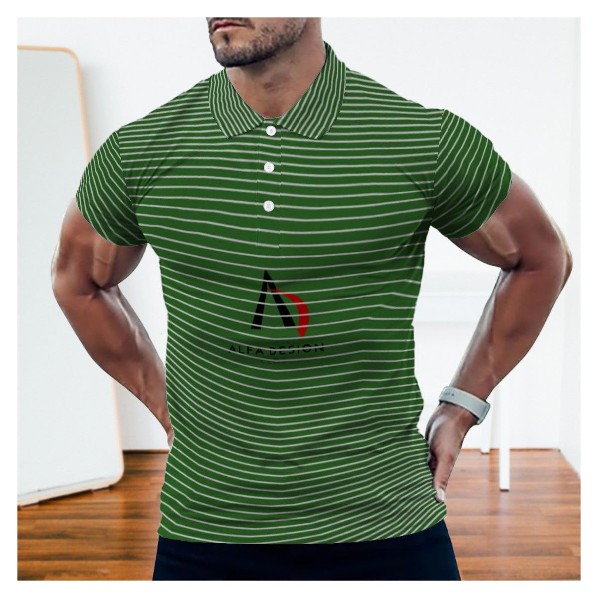 Button Polo Shirts for Men Slim Fit