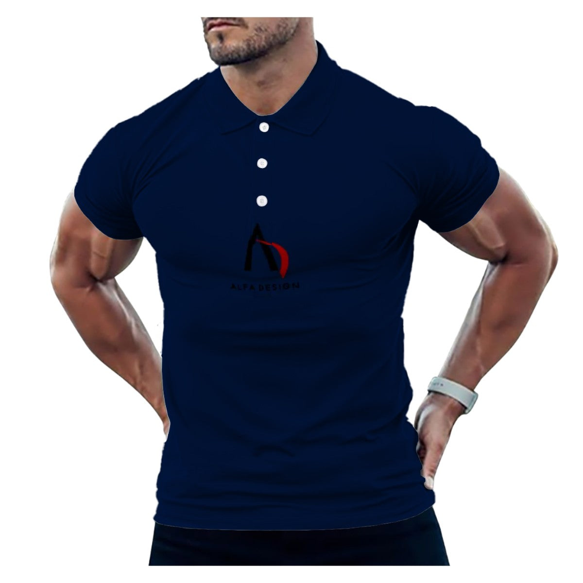 Button Polo Shirts for Men Slim Fit