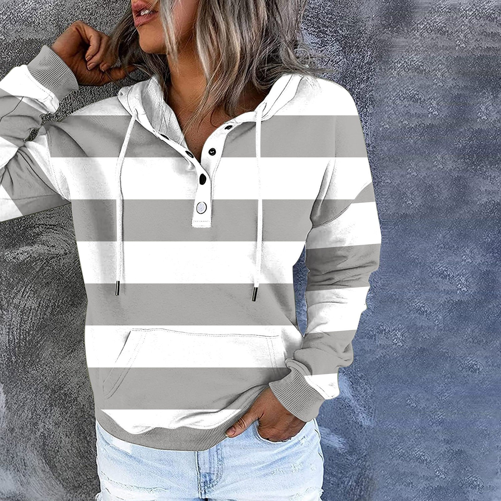 Hot Sale Long-sleeved Autumn Striped Ladies Thin Sweater