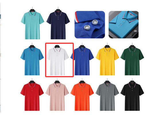 Collar Quick Drying Pure Cotton Workwear Polo Shirt