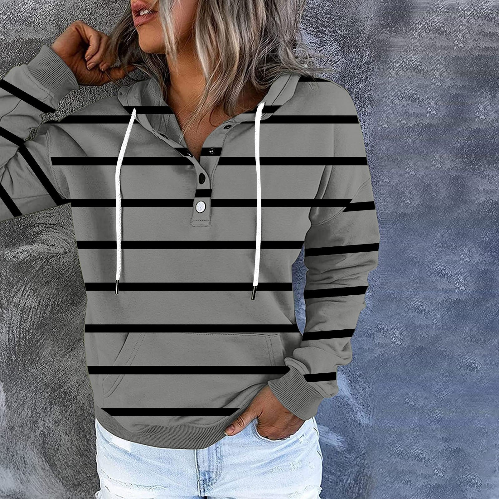 Hot Sale Long-sleeved Autumn Striped Ladies Thin Sweater