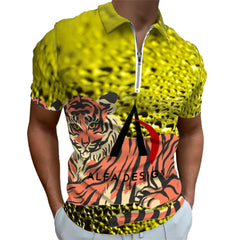 Zip Polo Shirts for Men Slim Fit ALFA   719